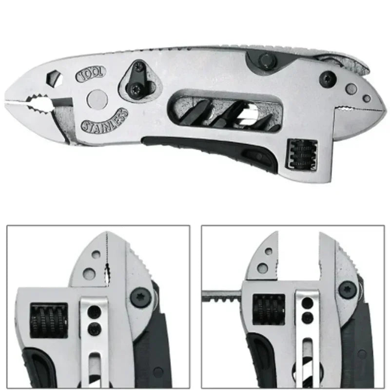 Outdoor Survival Multi-Tool Kit – Adjustable Spanner, Pliers, Pocket Knife & Screwdriver Set