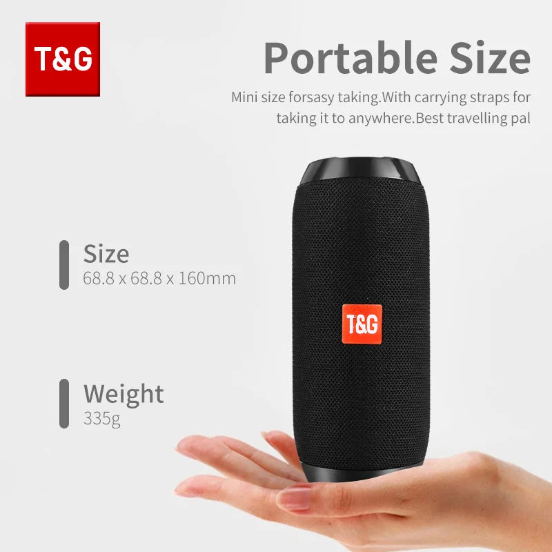 Waterproof Outdoor Bluetooth Speaker – TF Card & FM Radio Included