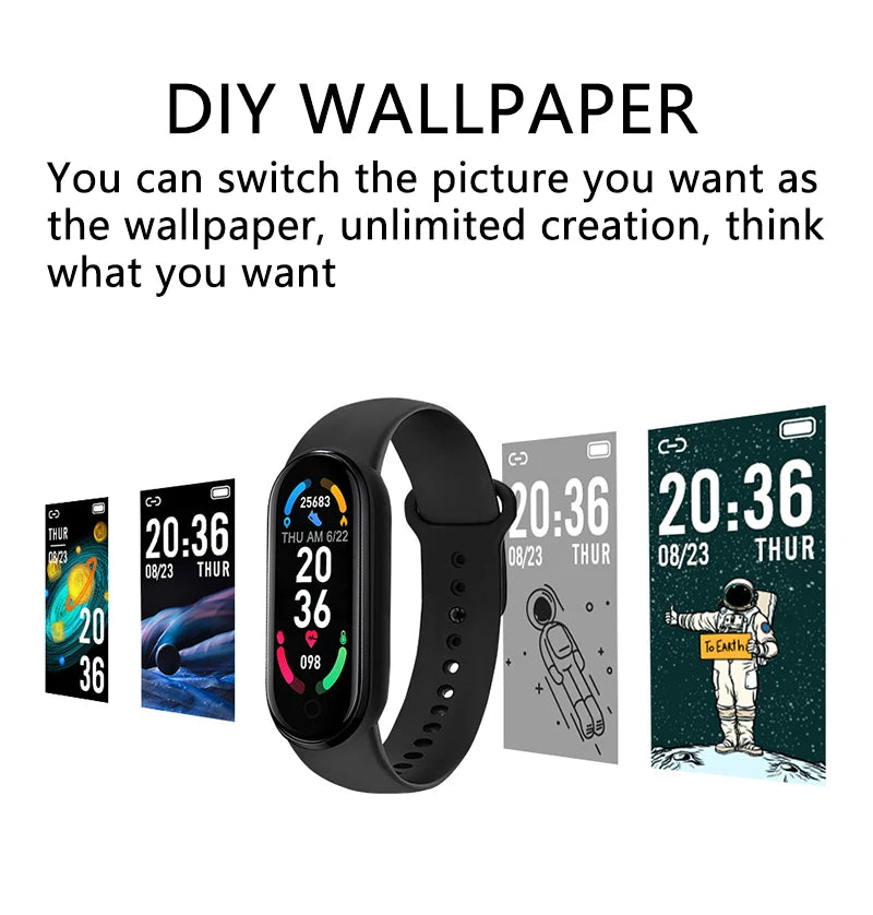 M6 Smart Fitness Bracelet – Heart Rate, Blood Pressure & Activity Tracker