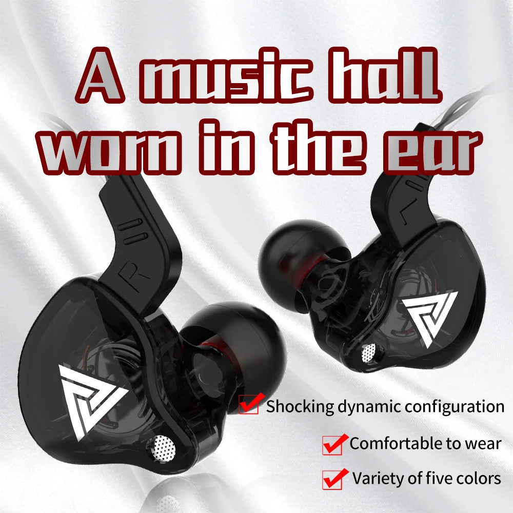 QKZ AK6 Wired Earphones – Deep Bass HiFi In-Ear Headphones