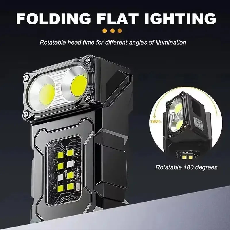 Tactical Mini EDC Flashlight – Rechargeable LED with MOLLE Clip