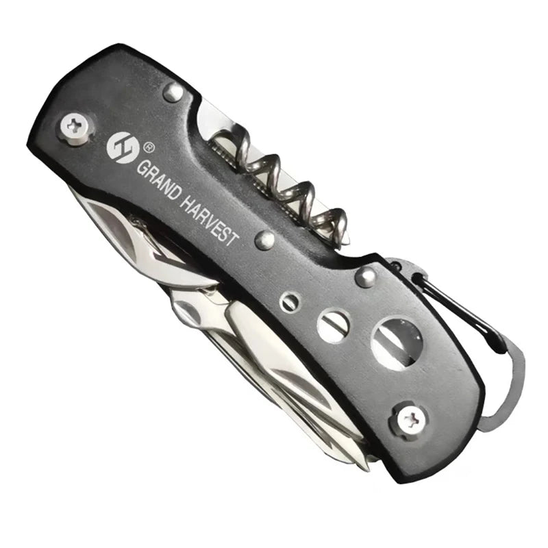 11-in-1 Swiss-Style Multitool Folding Knife – Pocket Survival & Hunting Tool