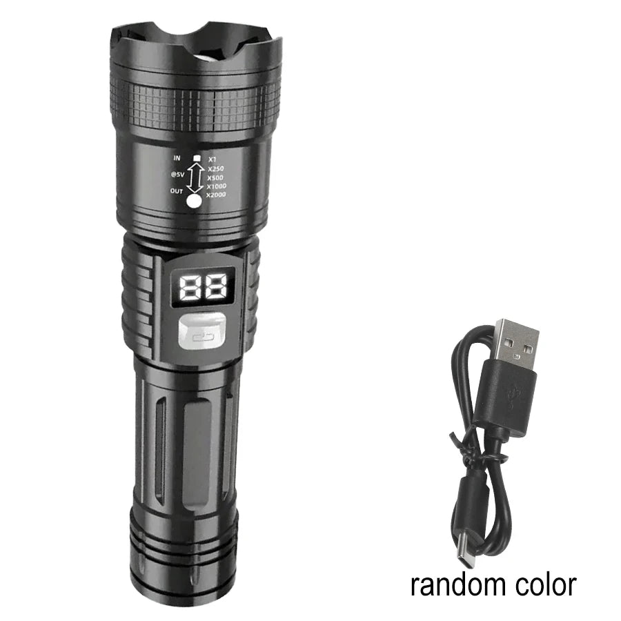 Super Bright Waterproof Tactical Flashlight – Rechargeable LED Torch