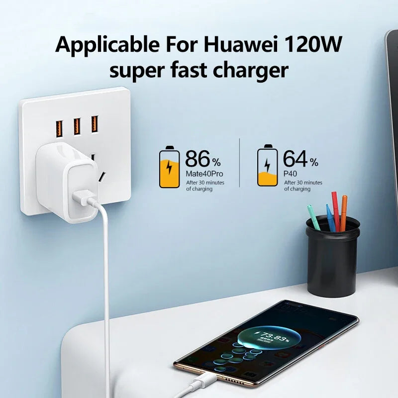 120W USB to USB-C Fast Charging Cable – Super Fast Charge for Android Devices