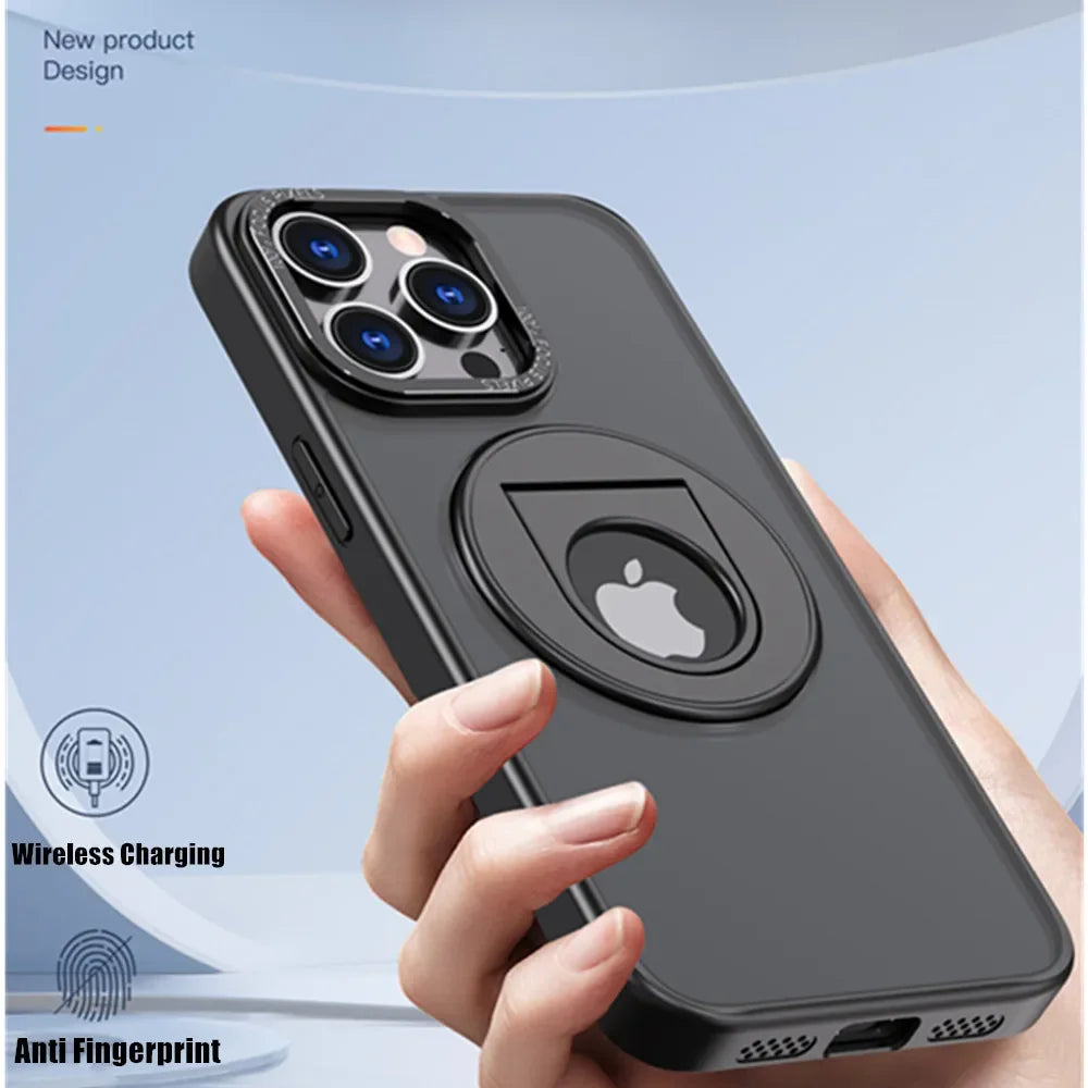 Magnetic Ring Kickstand iPhone Case – Fits iPhone 11 to 15