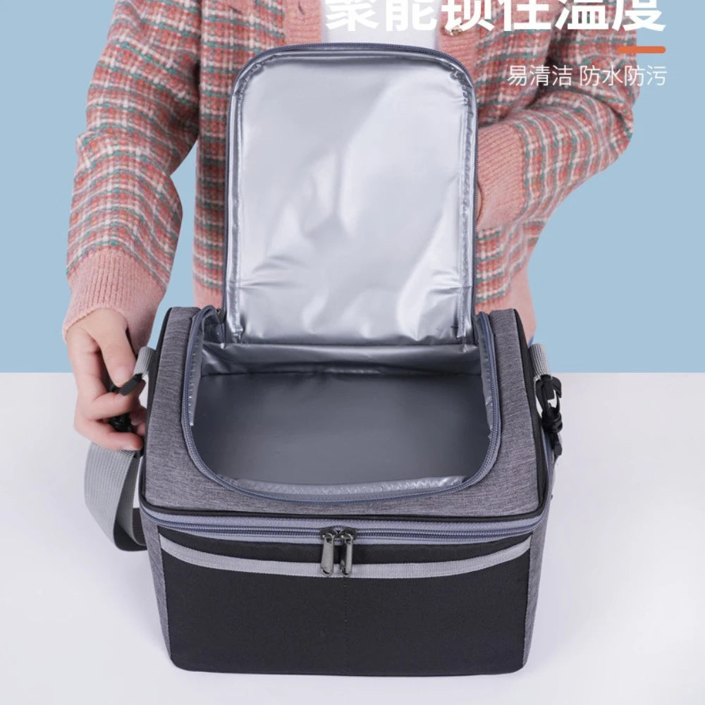 Lunch Box for Men Outdoor Heavy Duty Lunch Bags Work Leakproof Insulated Durable Thermal Cooler Bag Meal Camping Picnic