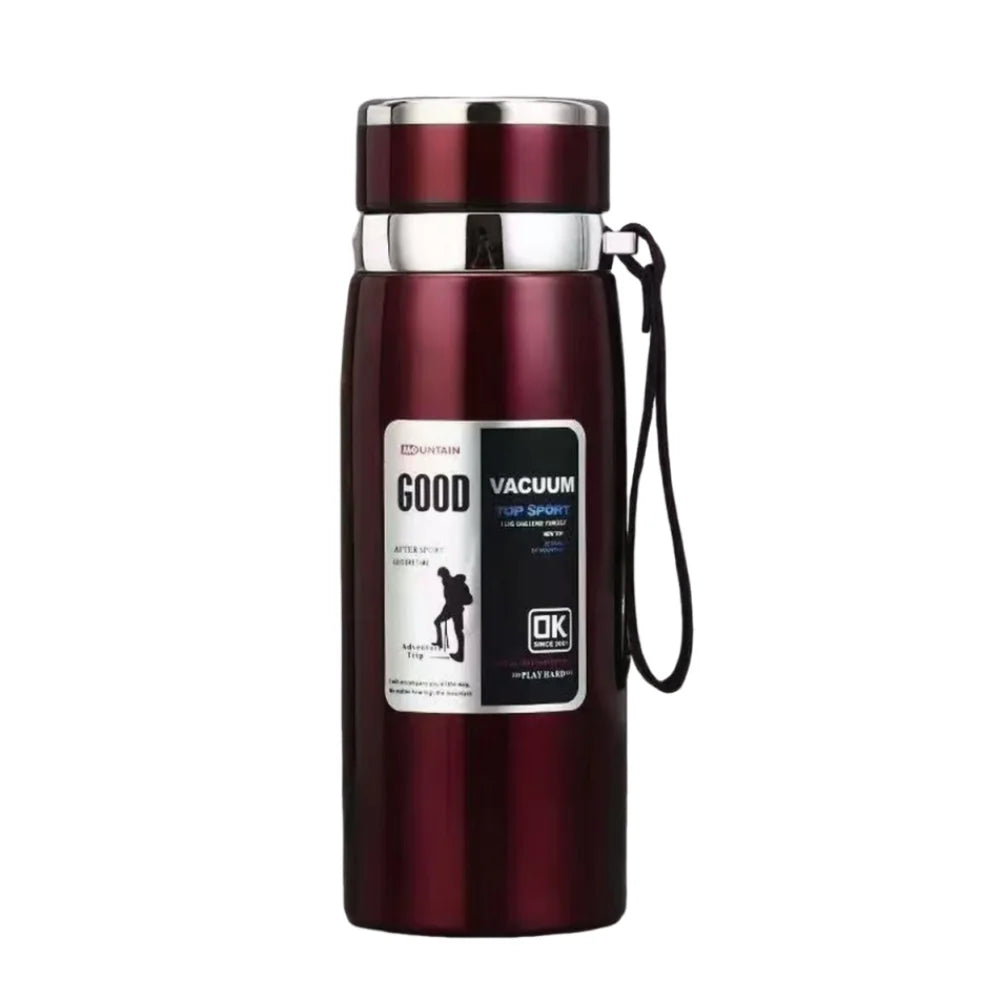 800/1000ml Stainless Steel Insulated Sports Thermos with Handle