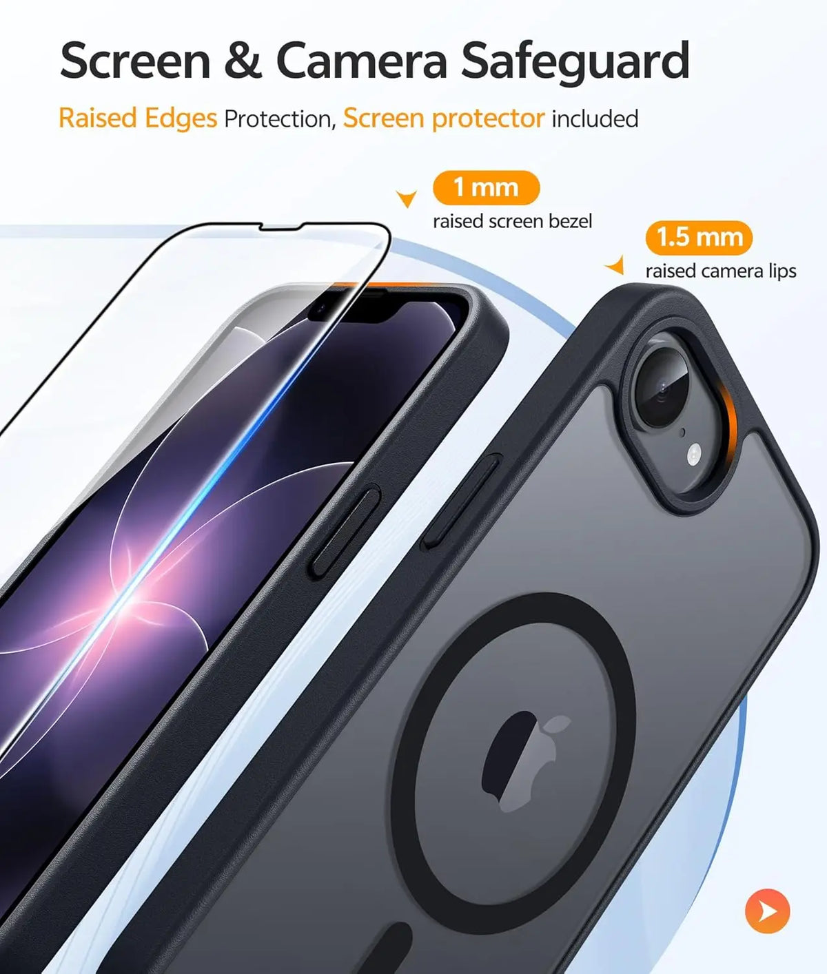 Magnetic Matte iPhone 16e / 17e Case – With Screen Protector Included