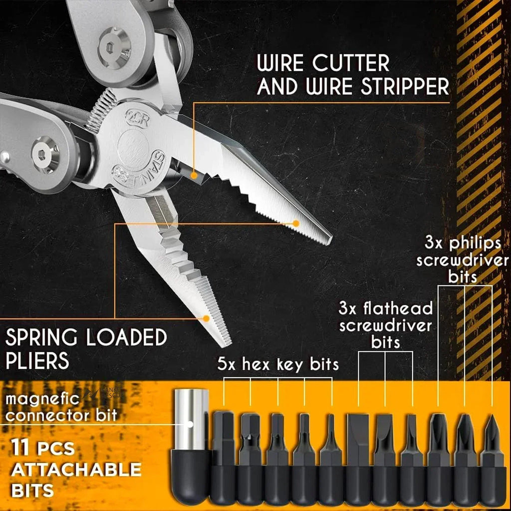 24-in-1 Professional Multitool Pliers – Survival & Hunting Gift for Men