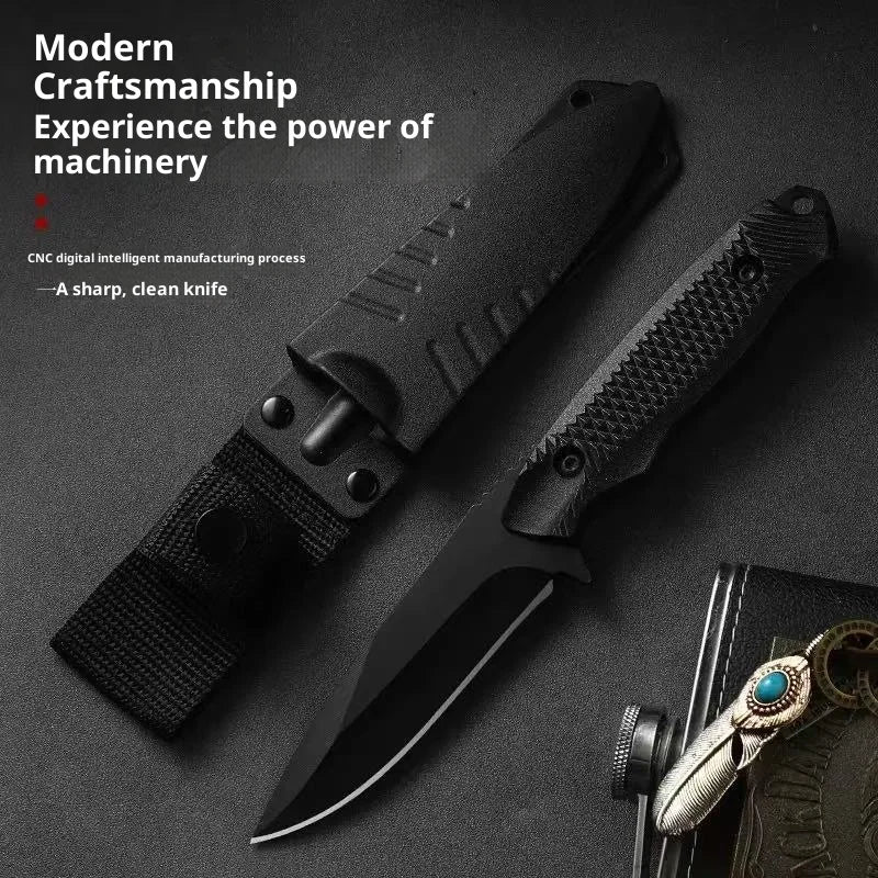 Fixed Blade Camping Knife with Sheath – High-Hardness Stainless Steel Outdoor Utility Knife