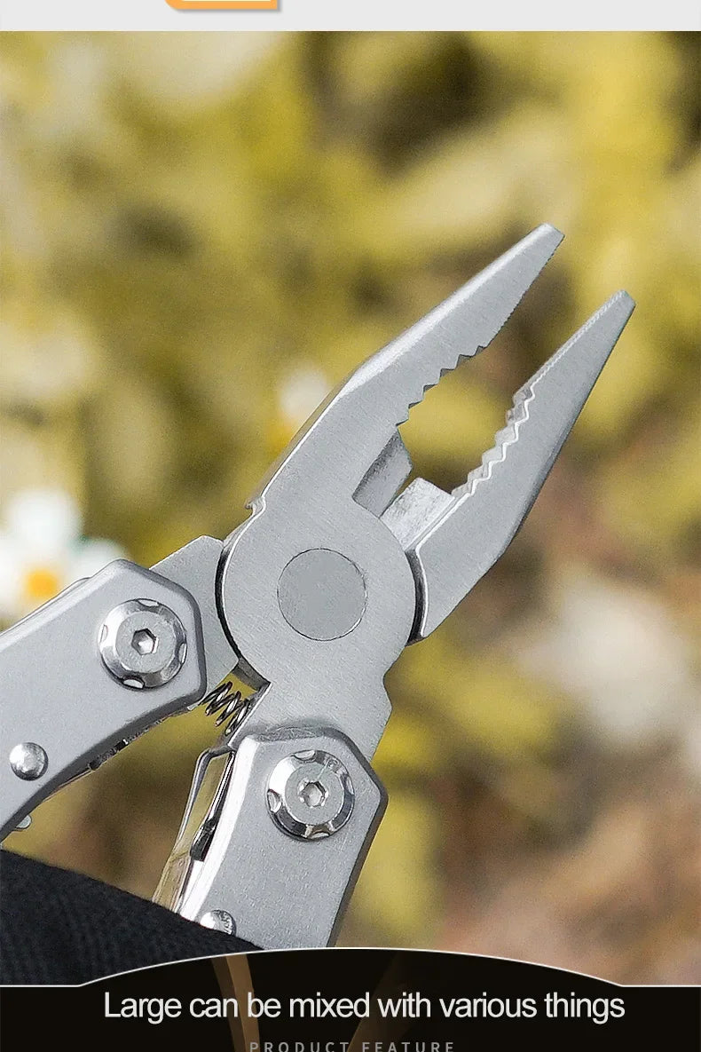 Folding Multi-Tool Pliers – Stainless Steel Portable Combination Tool for Camping & Survival