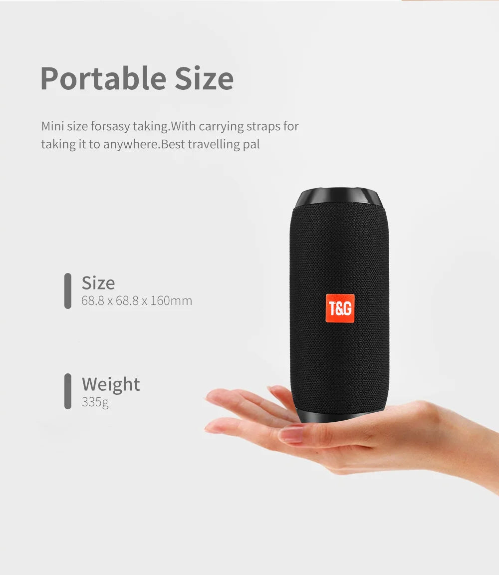 Waterproof Outdoor Bluetooth Speaker – TF Card & FM Radio Included