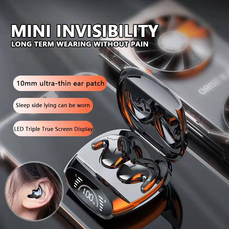 Low-Profile Bluetooth Sleep Earbuds with Charging Case