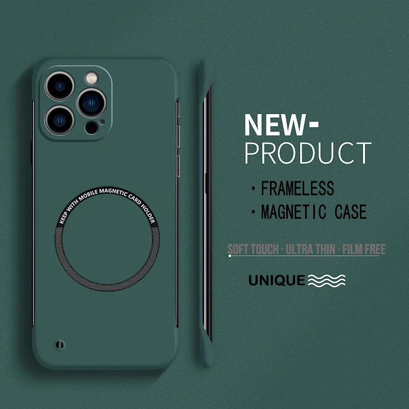 Ultra-Thin Matte Magnetic iPhone Case – Fits iPhone 14 to 17