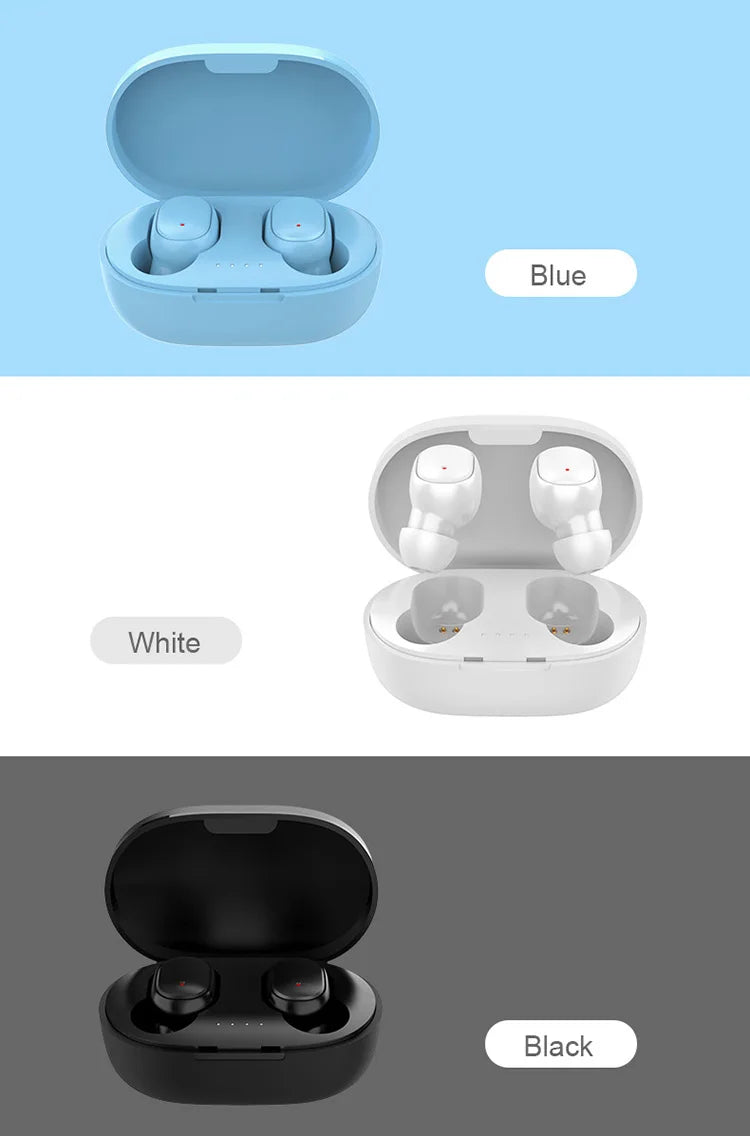 TWS Wireless Earbuds with Charging Case – Bluetooth, Bass Sound