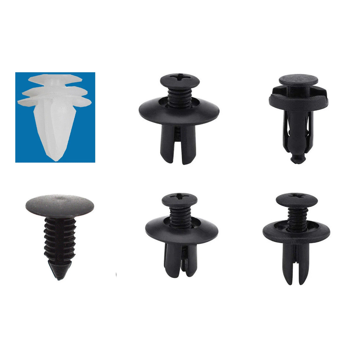 Mixed Automotive Push-Type Fastener Clip Kit
