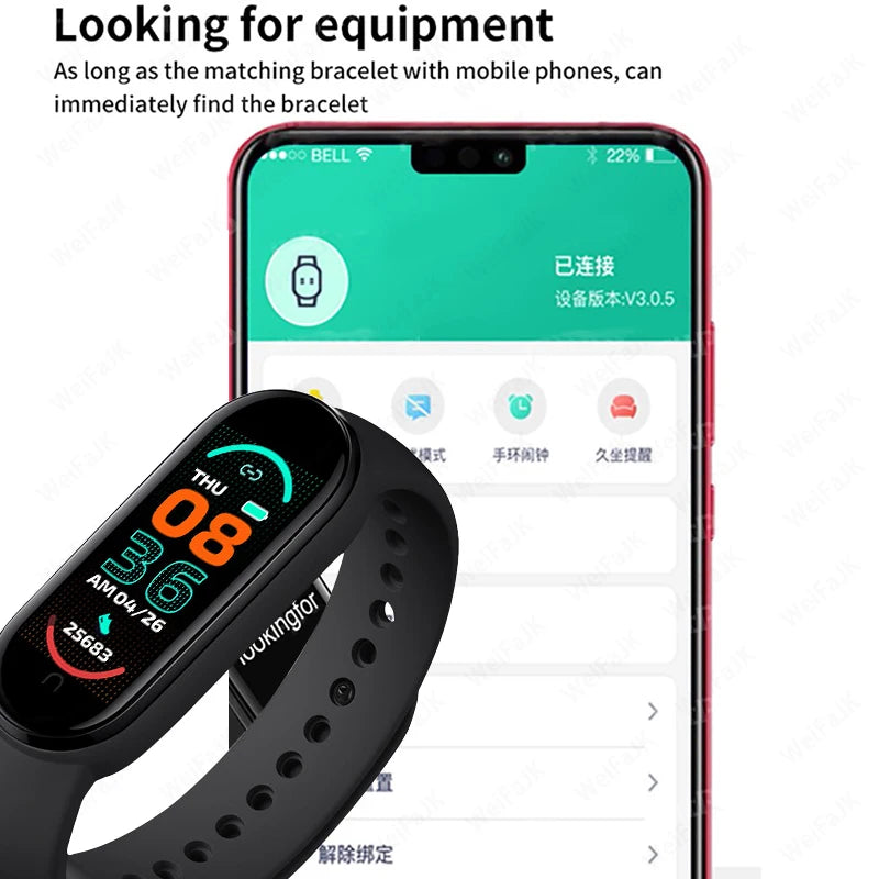 M6 Smart Fitness Bracelet – Heart Rate, Blood Pressure & Activity Tracker