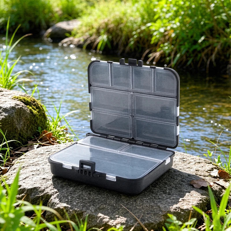 Double-Sided Fishing Tackle Organizer with 12 Compartments