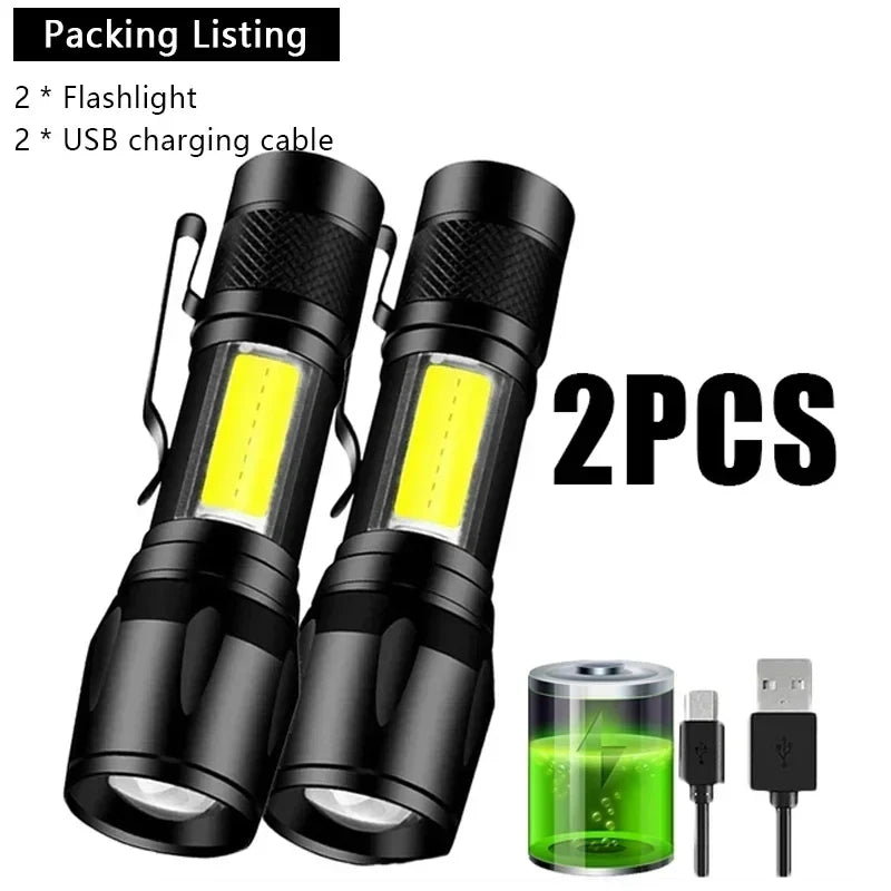 Super Bright Rechargeable LED Tactical Flashlight – Long Range Waterproof Torch