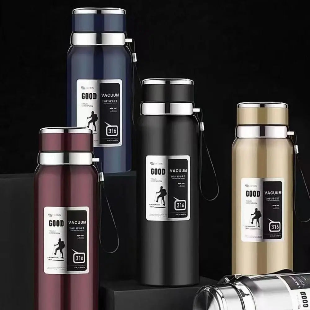 800/1000ml Stainless Steel Insulated Sports Thermos with Handle