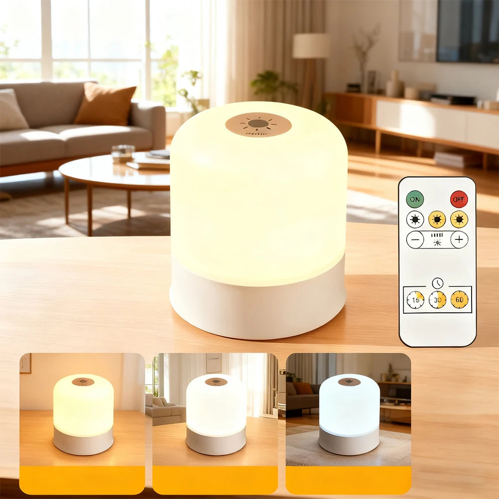 RGB Touchscreen Dimmable Night Light | Rechargeable Bedside Desk Lamp