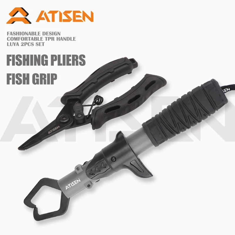 Stainless Steel Fishing Fish Gripper with Lip Grabber Handle