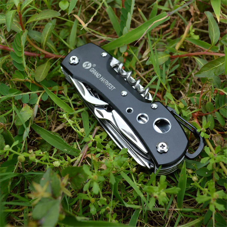 11-in-1 Swiss-Style Multitool Folding Knife – Pocket Survival & Hunting Tool
