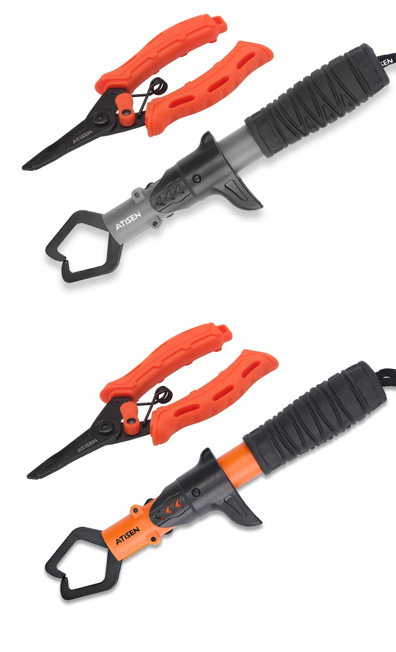 Stainless Steel Fishing Fish Gripper with Lip Grabber Handle