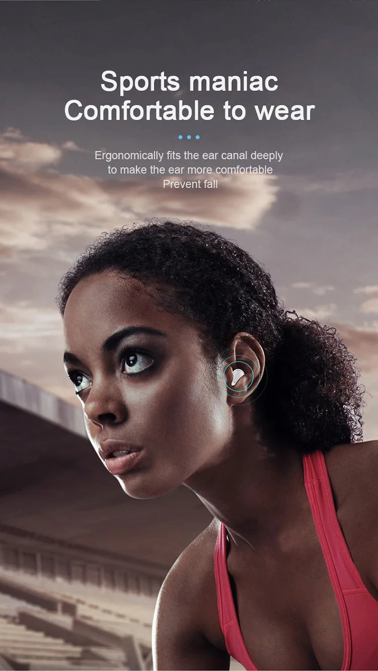 TWS Wireless Earbuds with Charging Case – Bluetooth, Bass Sound