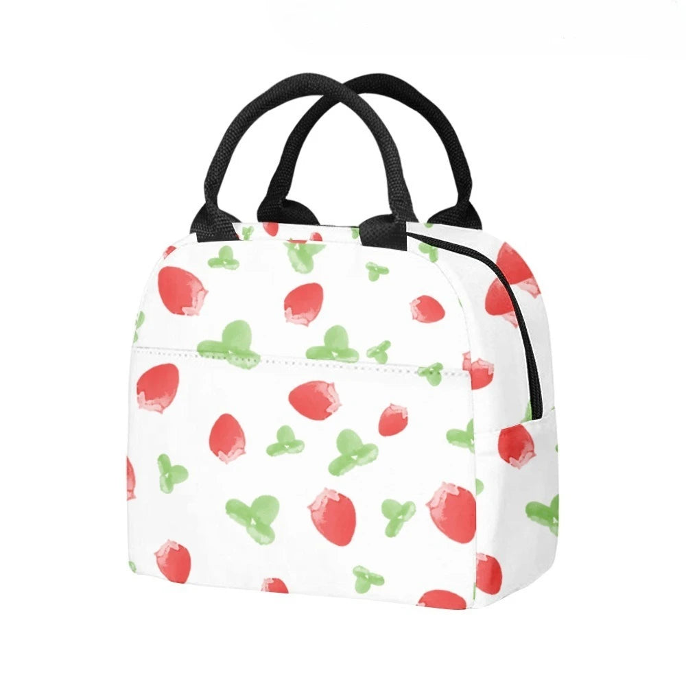 Fruits Juicy Sustainable Insulated Lunch Bag Side Pocket Waterproof Reusable Office Easy Clean Design for Work School Picnics