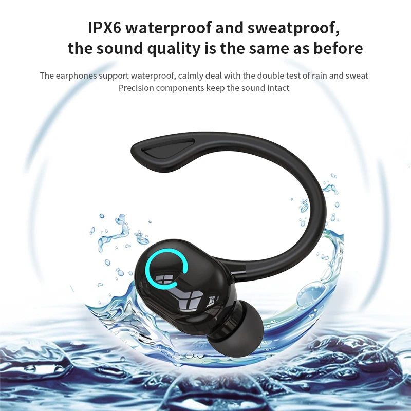 Hi-Fi Bass Waterproof Sport Earbuds – Noise Cancelling Wireless