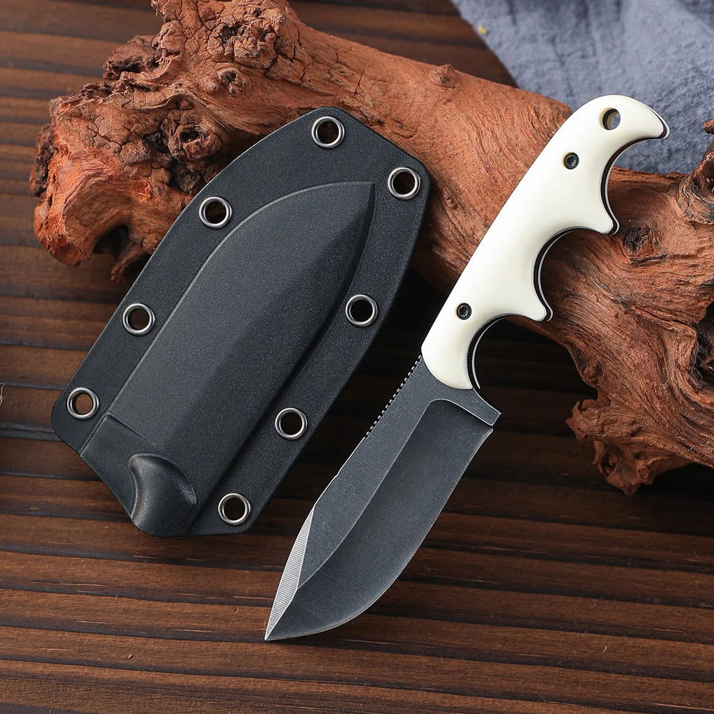 Outdoor Utility Knife – Straight Blade EDC for Camping, Fishing & Survival