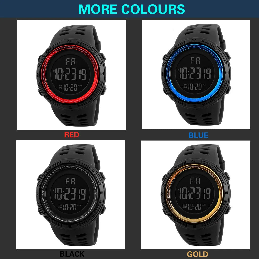 Digital Sport Watch with Stopwatch, Alarm & Backlight