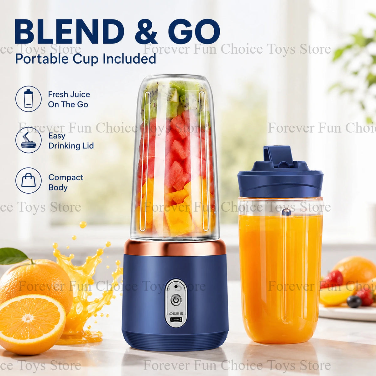 Portable Rechargeable Electric Juicer Cup