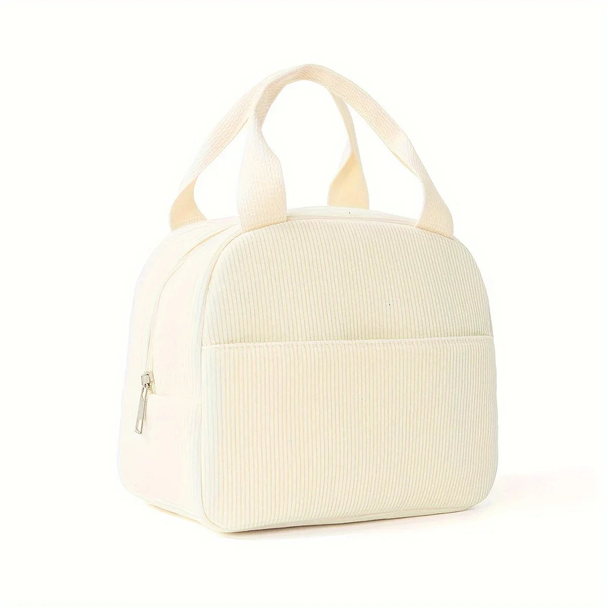 Corduroy Lunch Bag for Women Men Cute Lunch Bag Insulated Lunch Box with Reusable Lunchbag for Work, Picnic, Beach or Travel