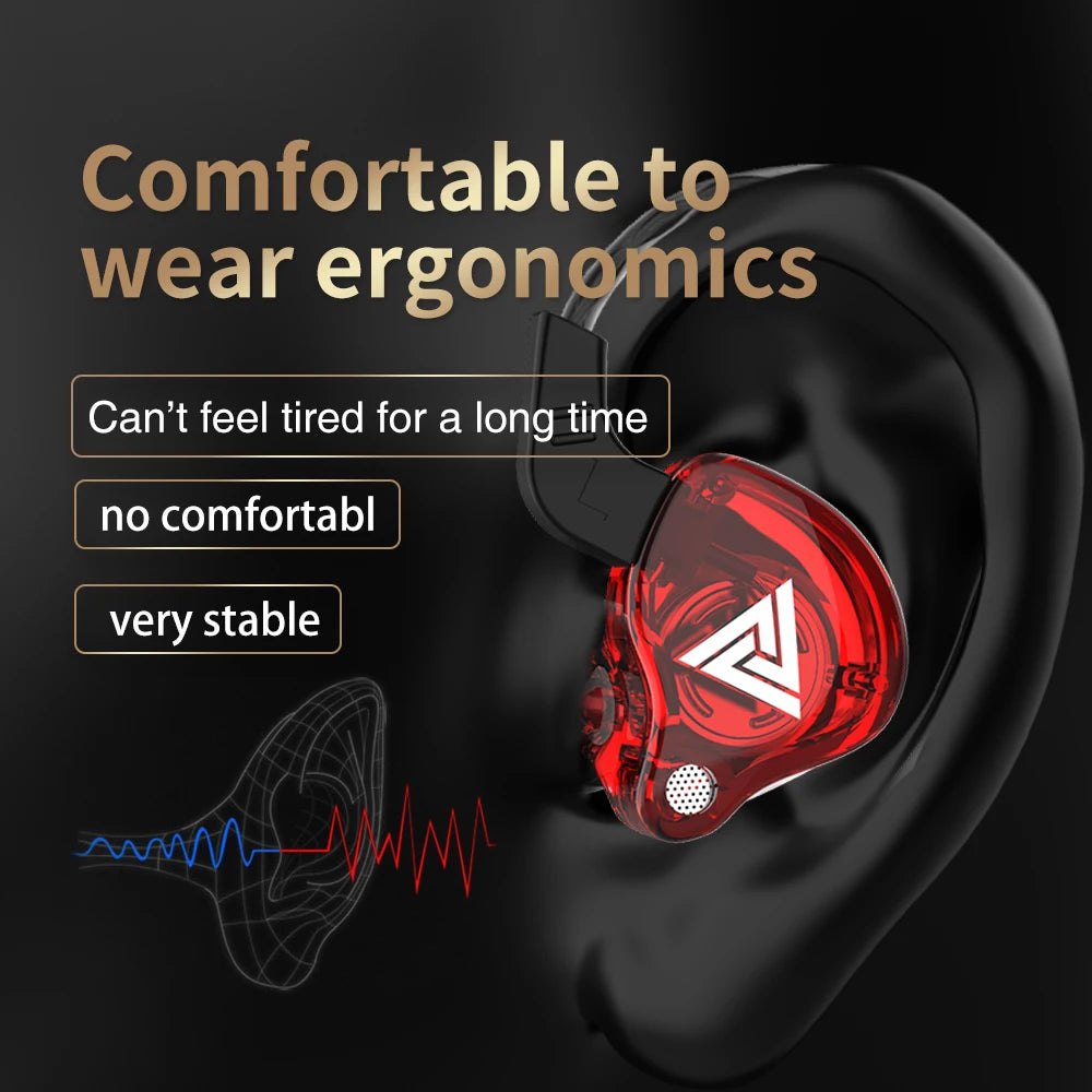 QKZ AK6 Wired Earphones – Deep Bass HiFi In-Ear Headphones