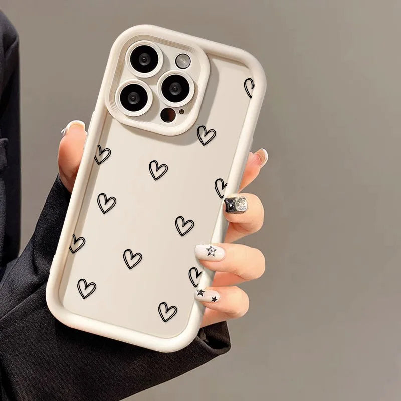 Love Heart Silicone iPhone Case – Fits iPhone 8 through iPhone 17 Pro Max