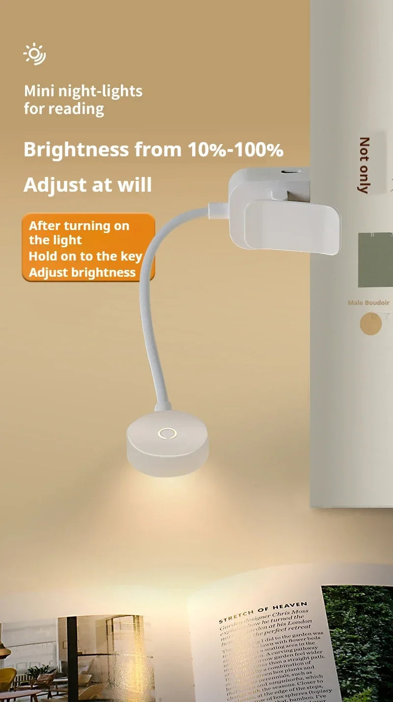 Clip-On LED Desk Lamp – Gooseneck, Memory Function, 3 Modes, Eye Protection