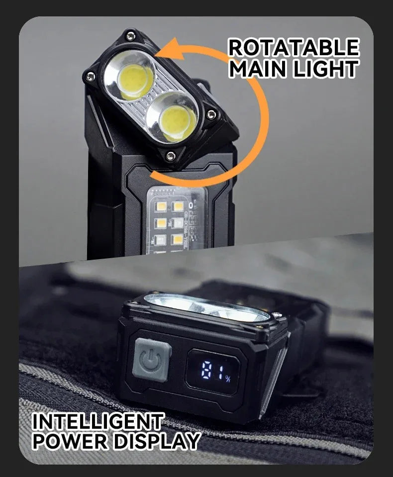 Tactical Mini EDC Flashlight – Rechargeable LED with MOLLE Clip