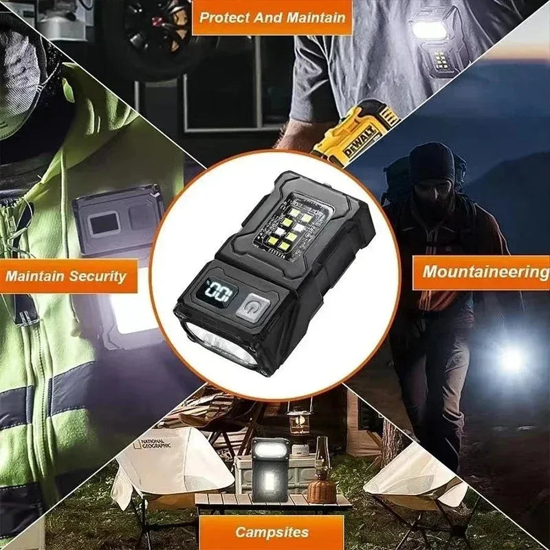 Tactical Mini EDC Flashlight – Rechargeable LED with MOLLE Clip