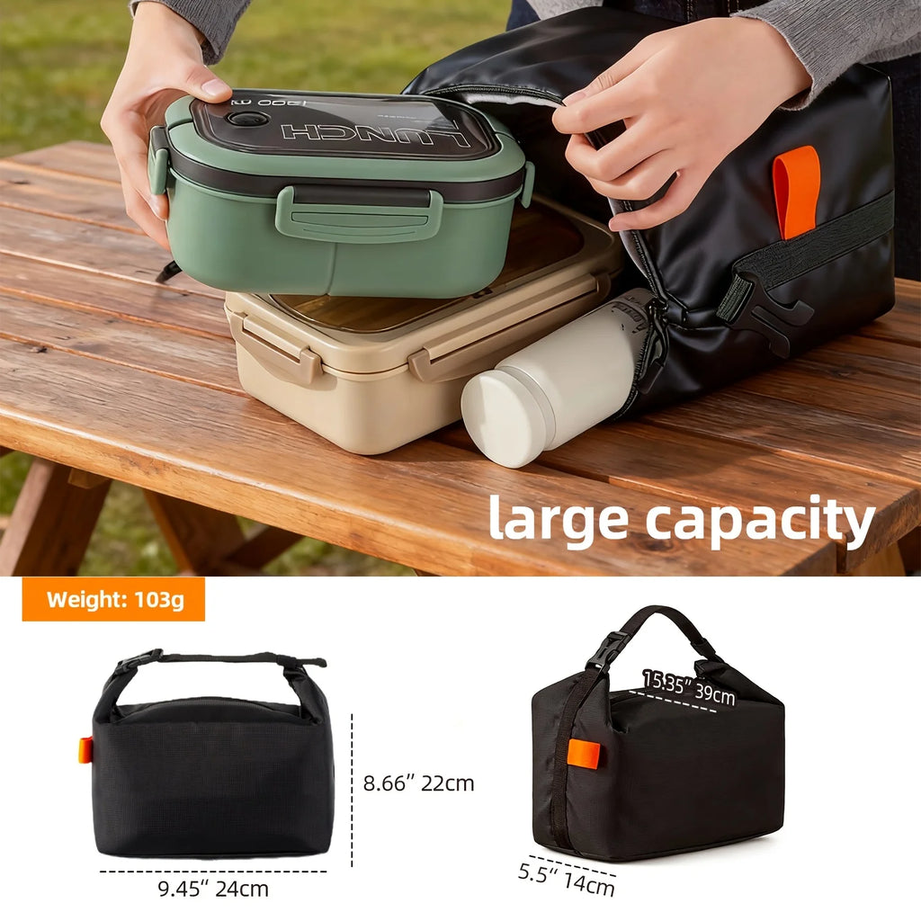 Lunch Bag, Leakproof Cooler Bag, Thermal Lunch Box, Portable Food Container, Lunch Tote Bag for Work Office Travel Picnic