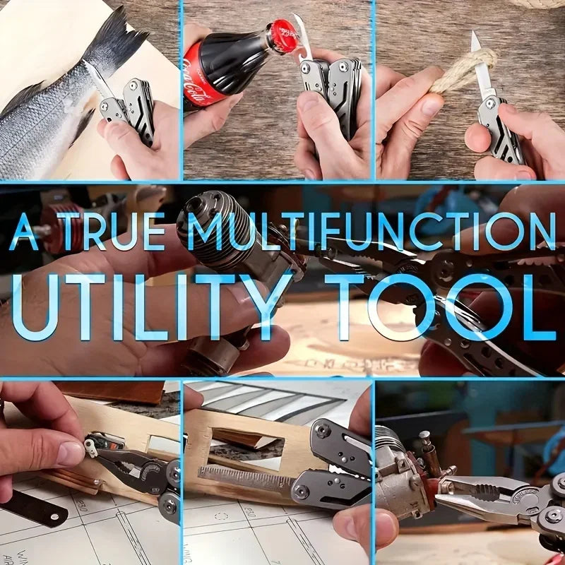 24-in-1 Multitool – Pliers, Knife & 11 Bits for Camping, Backpacking & Survival