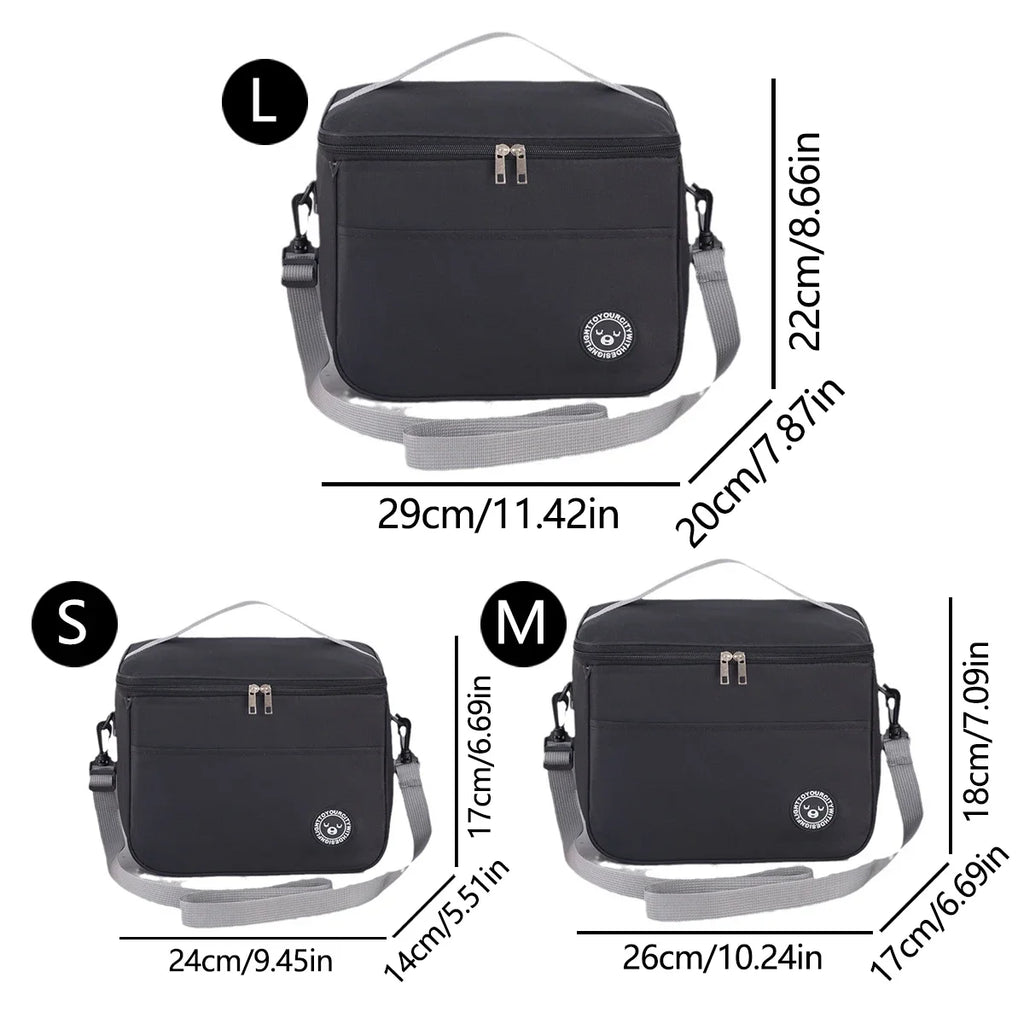 Large Insulated Lunch Bag with Shoulder Strap