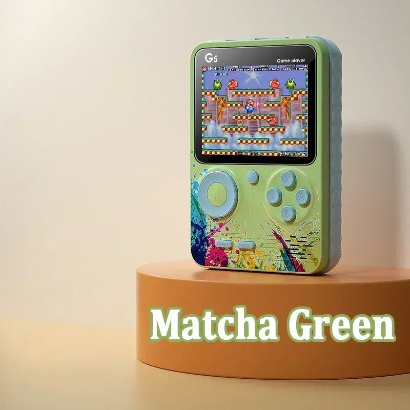 Retro G5 Handheld Game Console – 500 Classic Games, 3" Screen, Macaron Colors