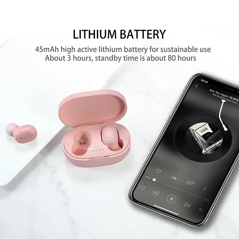 A6S TWS Bluetooth Sport Earbuds – Wireless, Bass-Boosted & Sweat-Proof