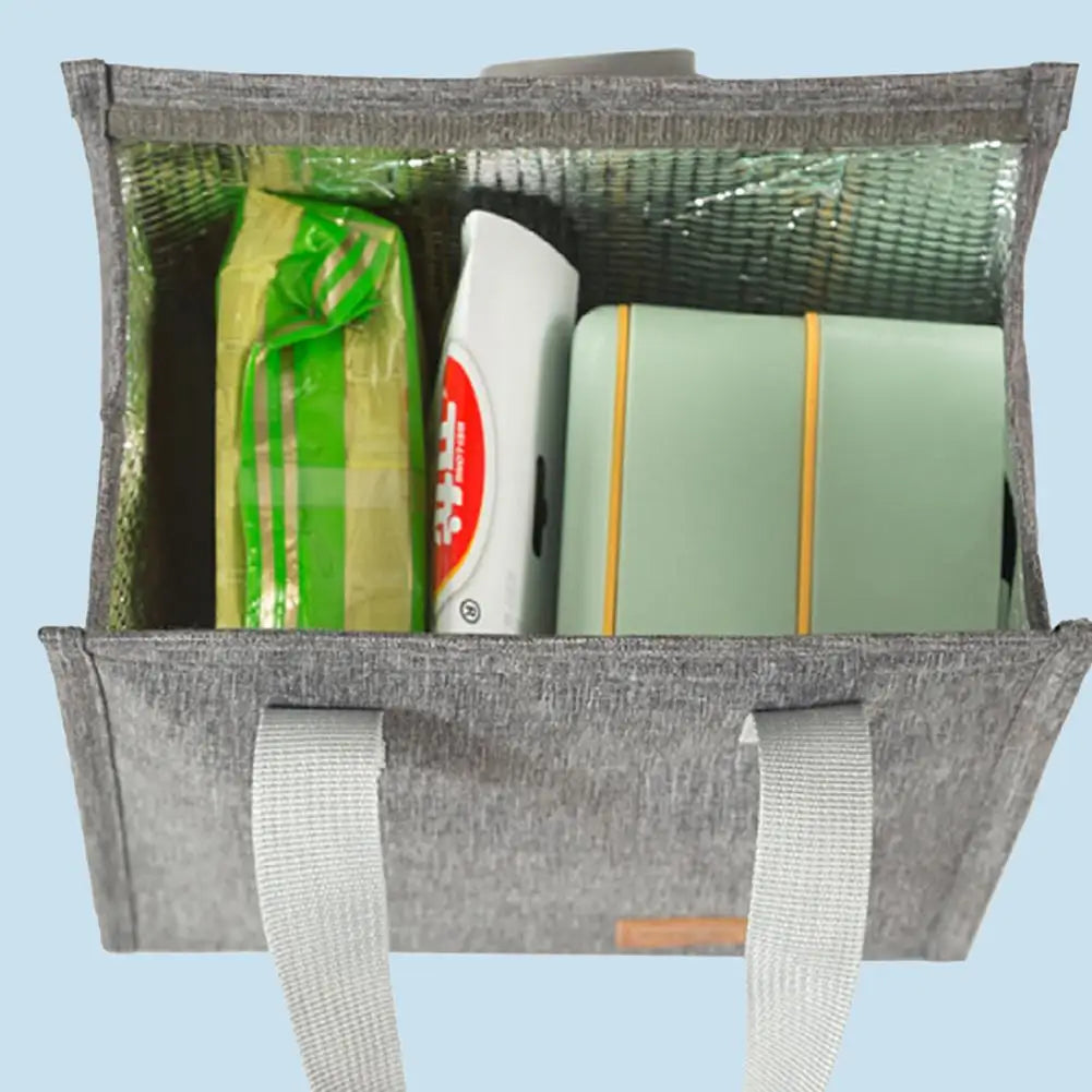 Lunch Bag Thermal Insulation Lunch Box Storage Handbag Solid Color Multifunctional Kid School Lunch Bags Picnic Food Pouch New